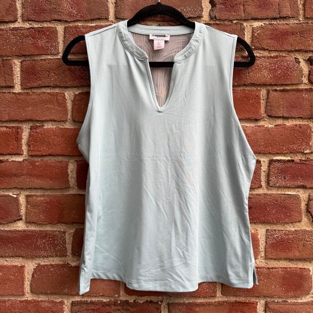 Tommy Bahama Everyday Active Sleeveless UPF 50 Top Aqua womens L NEW